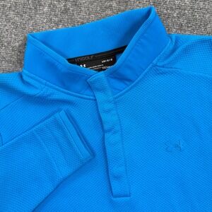 Under Armour Golf Large ColdGear 1/4 Zip Pullover Long Sleeve Shirt Blue Men's